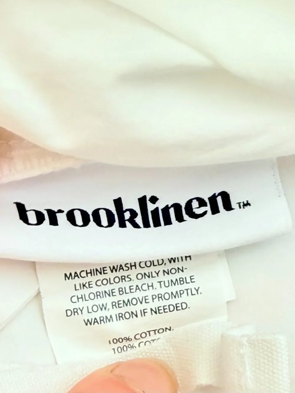 Brooklinen 100% Cotton Duvet Cover White King Cali